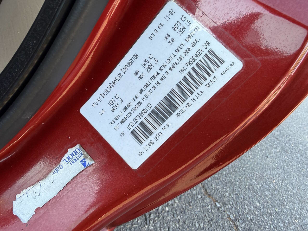 Used 2003 Chrysler Sebring LXi FWD image 26