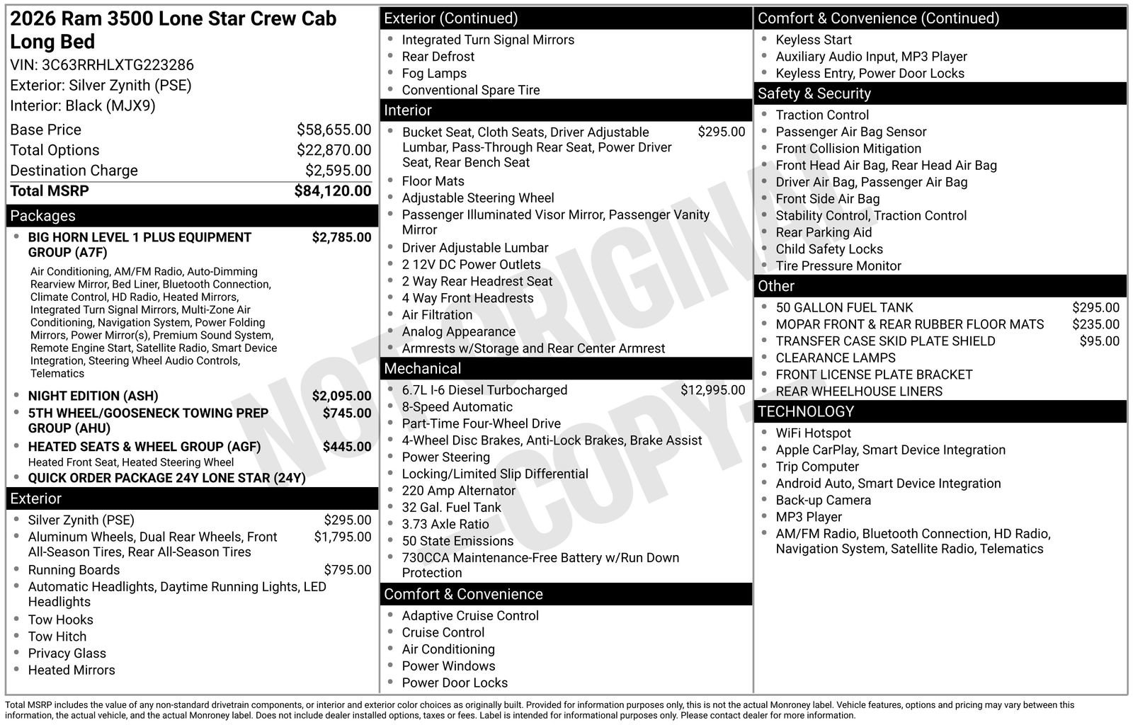 New 2026 RAM 3500 Lone Star image 26