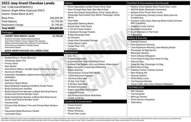 Used 2023 Jeep Grand Cherokee Laredo w/ Luxury Tech Group I AWD/4WD image 31