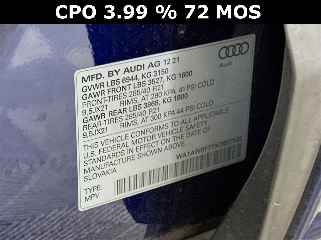 Used 2022 Audi SQ7 Premium Plus w/ SQ7 Executive Package image 27