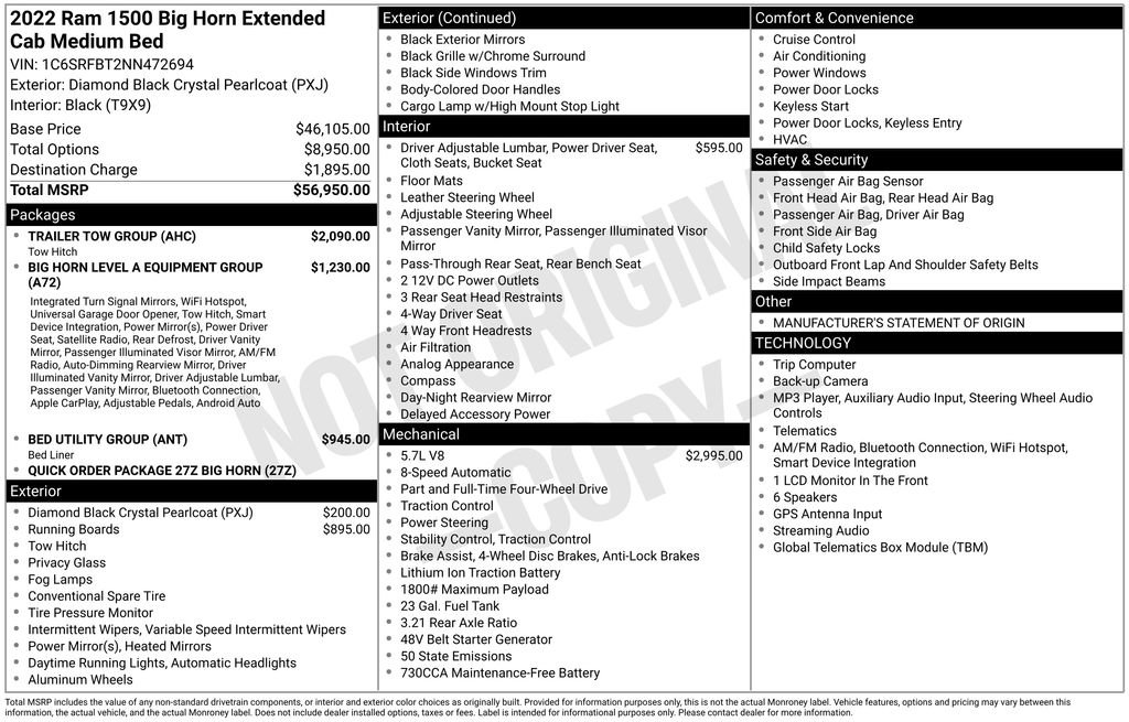 Used 2022 RAM 1500 Big Horn w/ Trailer Tow Group AWD/4WD image 6