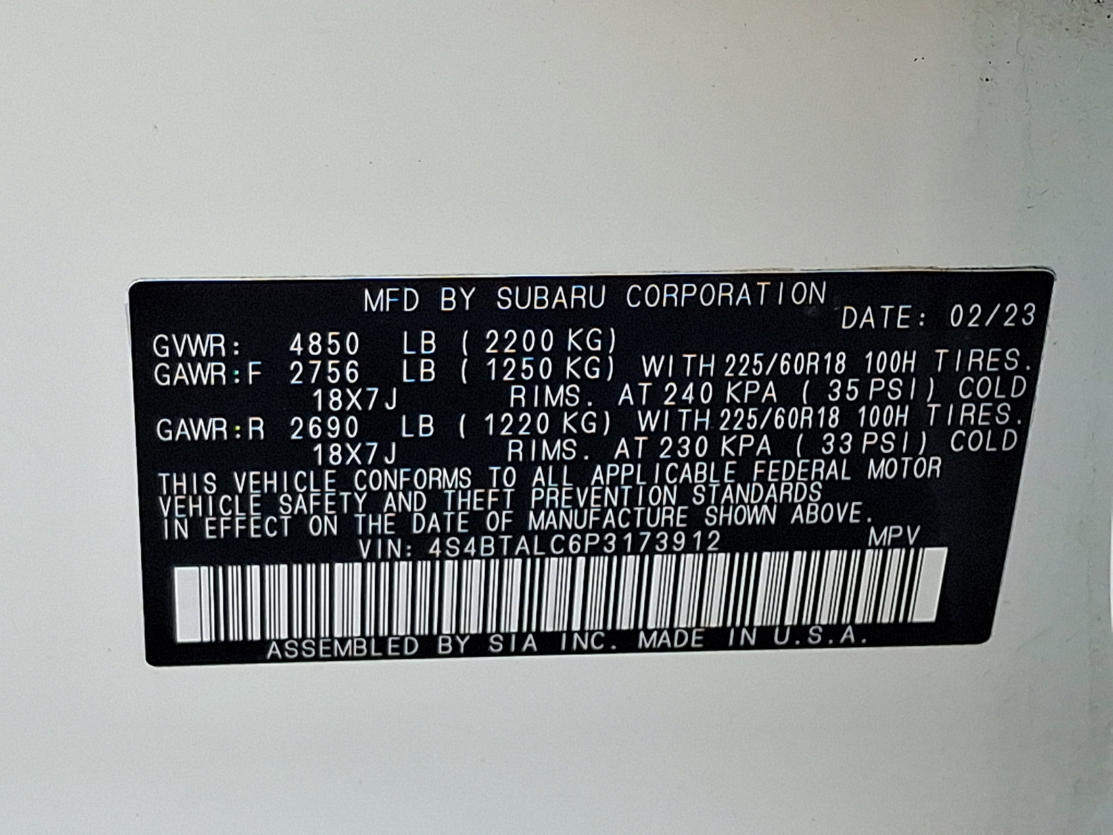 Certified 2023 Subaru Outback Onyx Edition image 27
