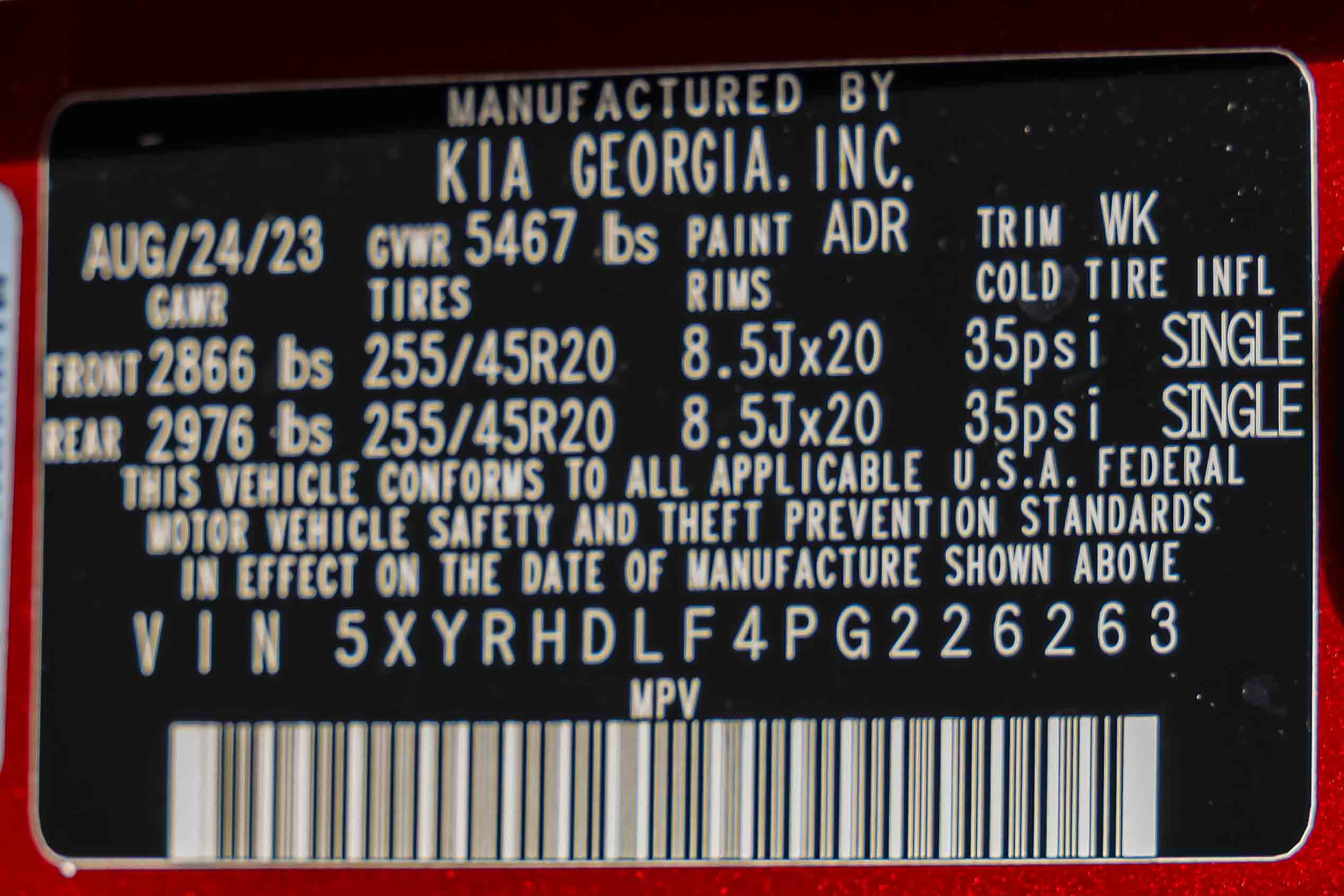 Certified 2023 Kia Sorento X-Line EX AWD/4WD image 27