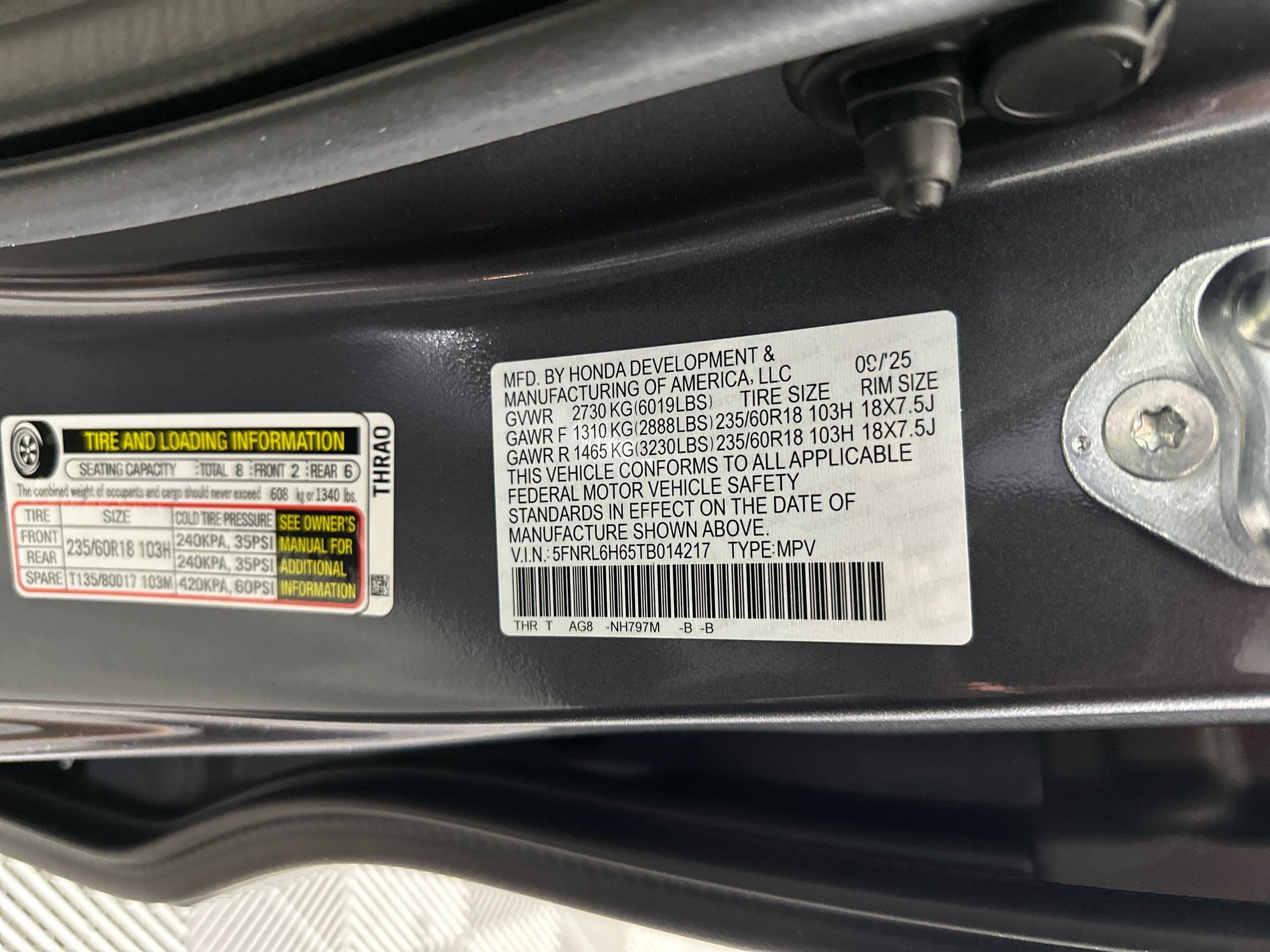 New 2026 Honda Odyssey EX-L image 19