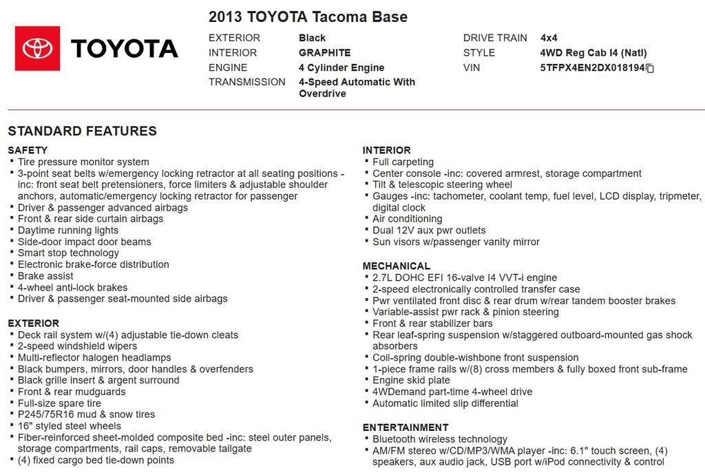 Used 2013 Toyota Tacoma 4x4 Regular Cab image 18