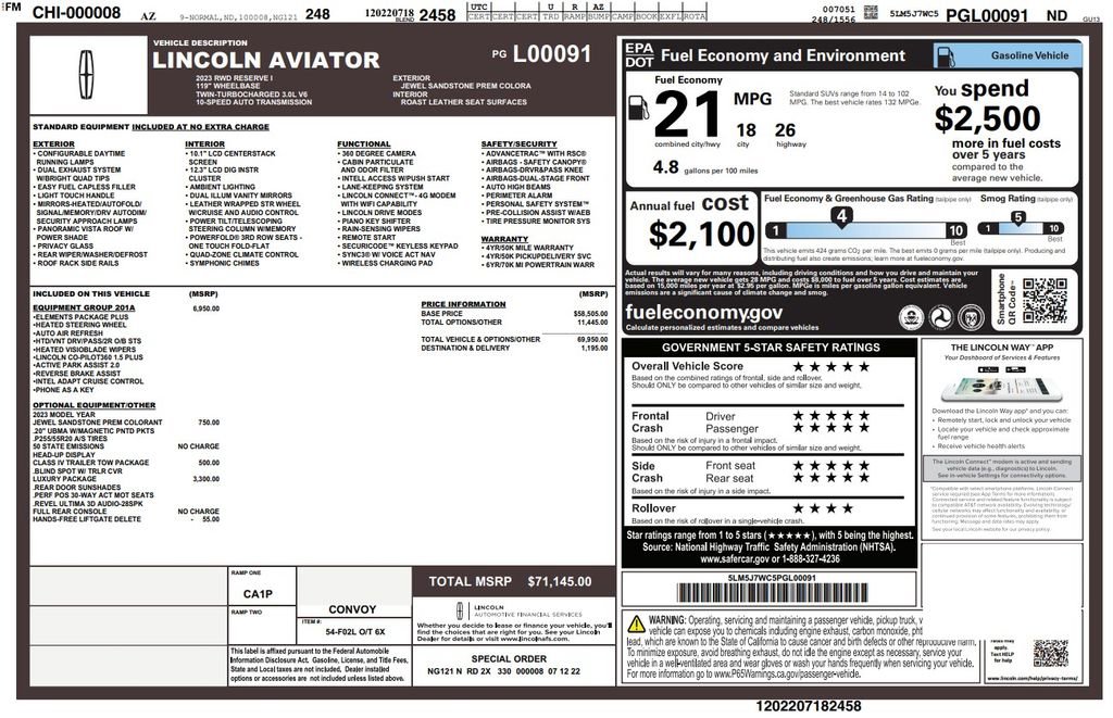 Used 2023 Lincoln Aviator Reserve w/ Equipment Group 201A image 4