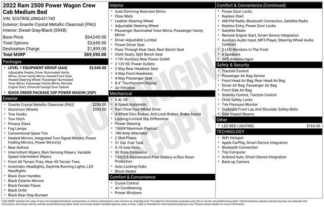 Used 2022 RAM 2500 Power Wagon w/ Level 1 Equipment Group image 42