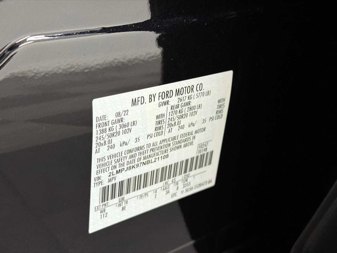 Certified 2022 Lincoln Nautilus Reserve w/ Equipment Group 201A image 36