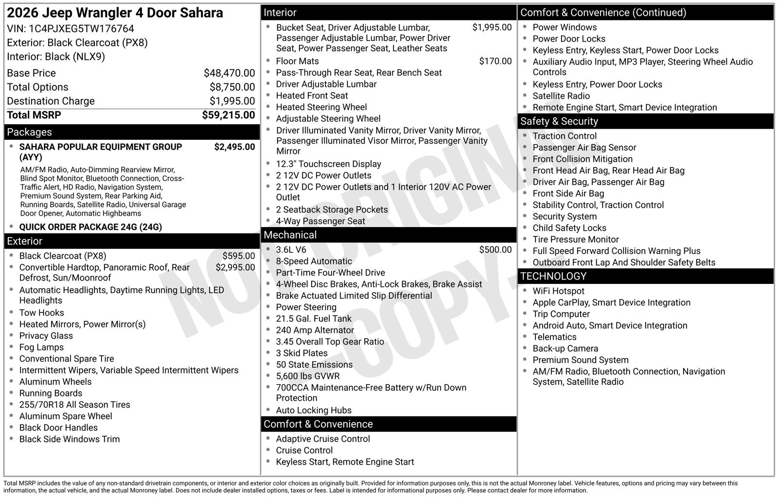 New 2026 Jeep Wrangler Unlimited Sahara AWD/4WD image 4