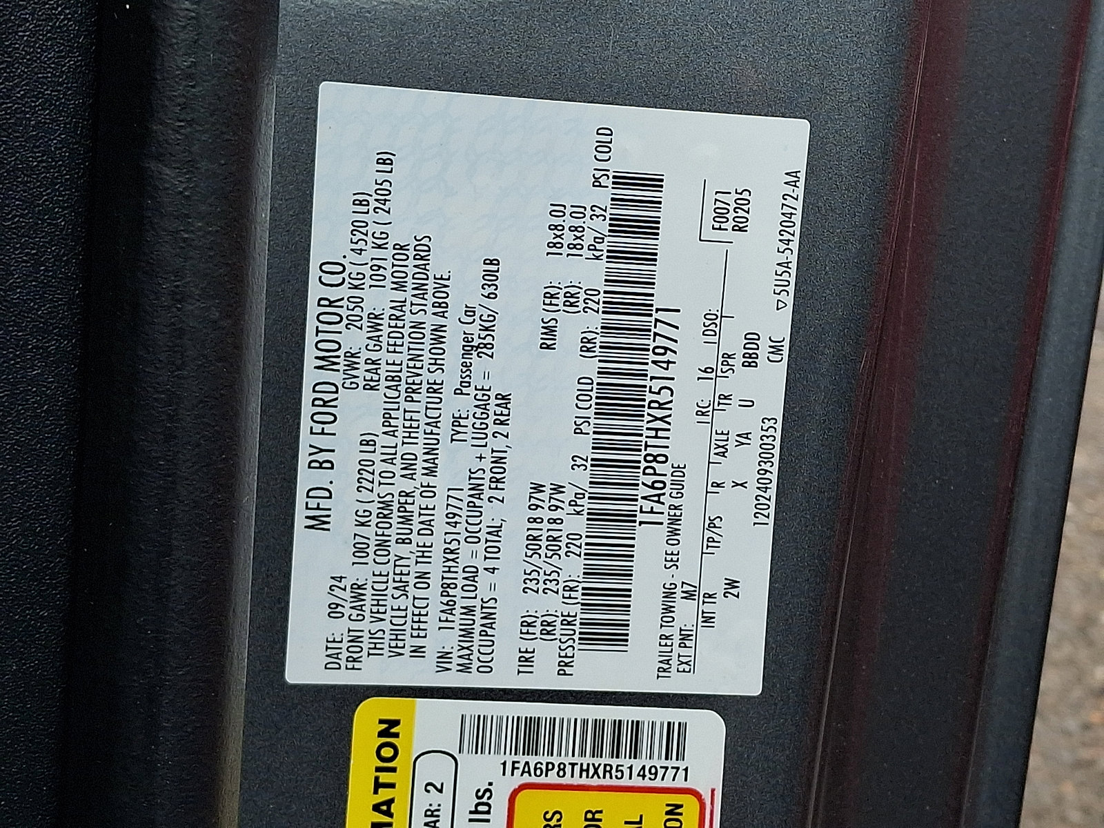 Used 2024 Ford Mustang EcoBoost Fastback image 29