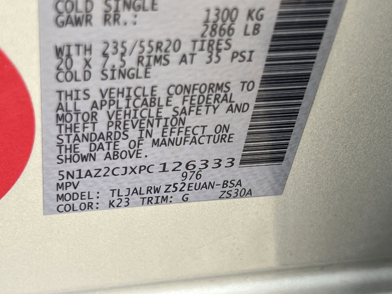 Used 2023 Nissan Murano SL w/ SL Moonroof Package FWD image 29