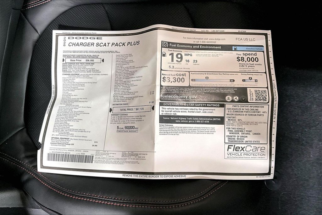 New 2026 Dodge Charger Scat Pack AWD/4WD image 34