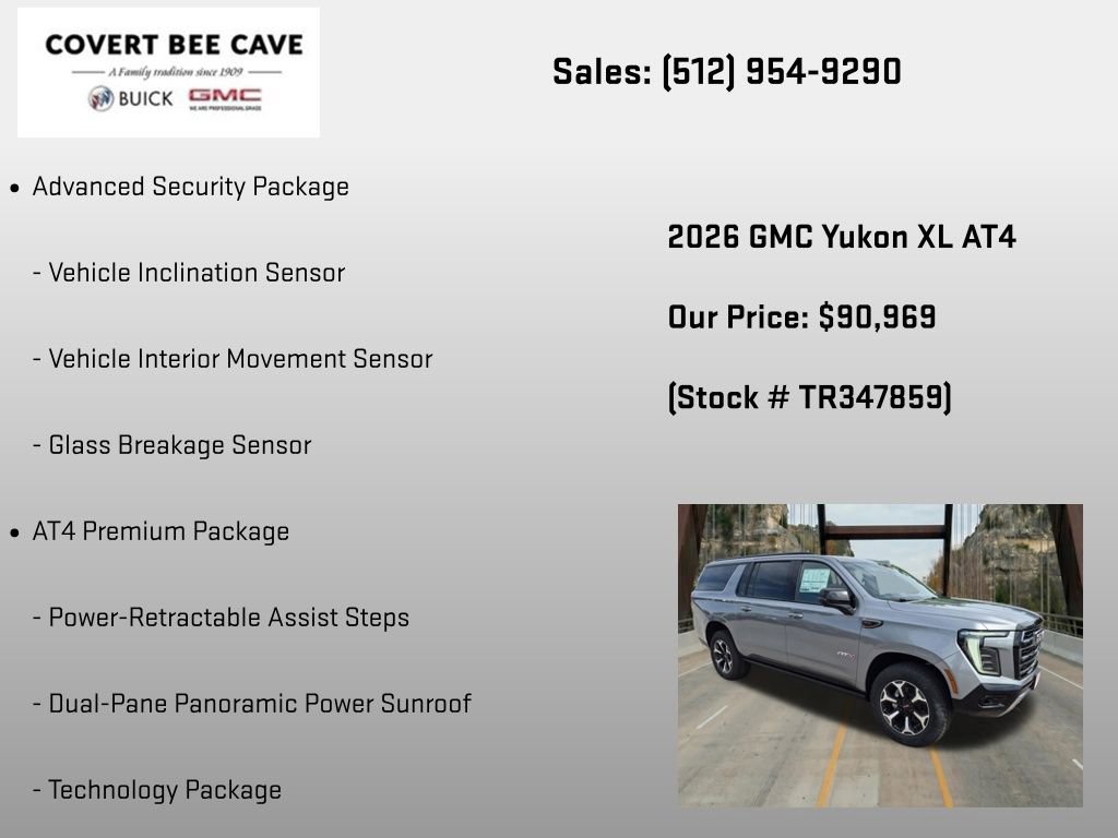 New 2026 GMC Yukon XL AT4 w/ AT4 Premium Package AWD/4WD image 24