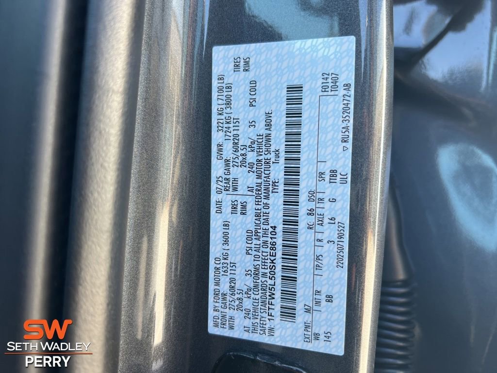 New 2025 Ford F150 Lariat w/ Equipment Group 501A Mid image 27