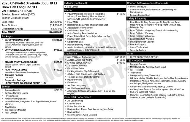 Certified 2025 Chevrolet Silverado 3500 LT w/ Safety Package AWD/4WD image 6