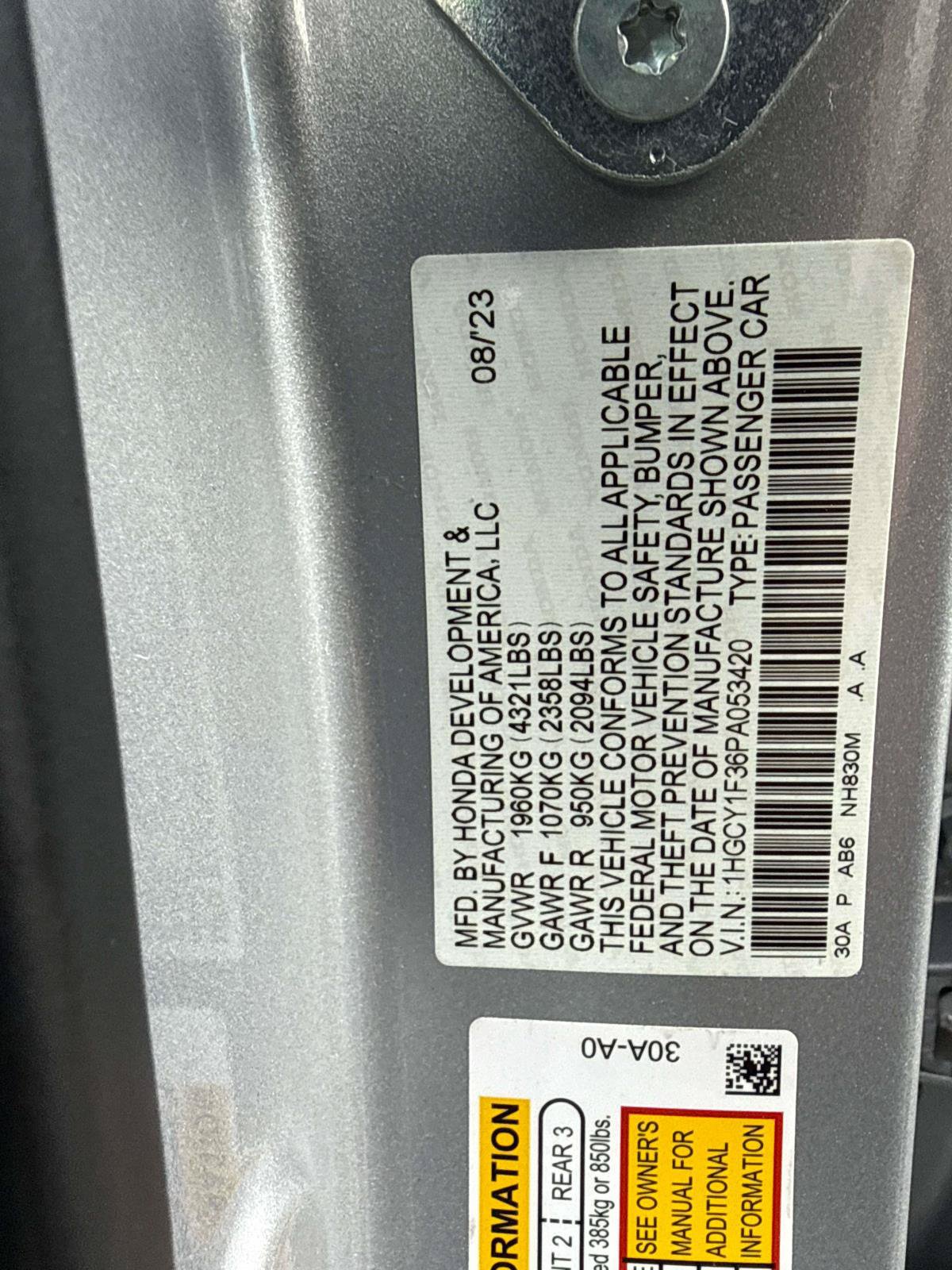 Used 2023 Honda Accord EX image 27