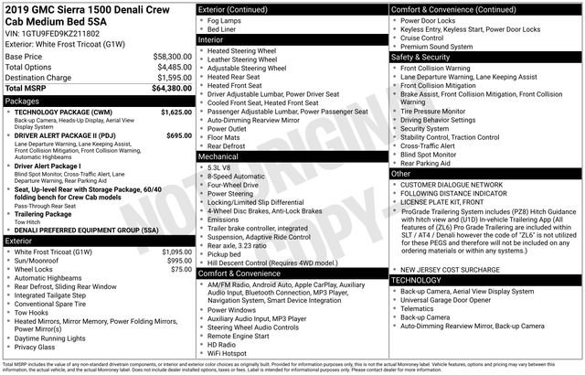 Used 2019 GMC Sierra 1500 Denali w/ Technology Package image 20