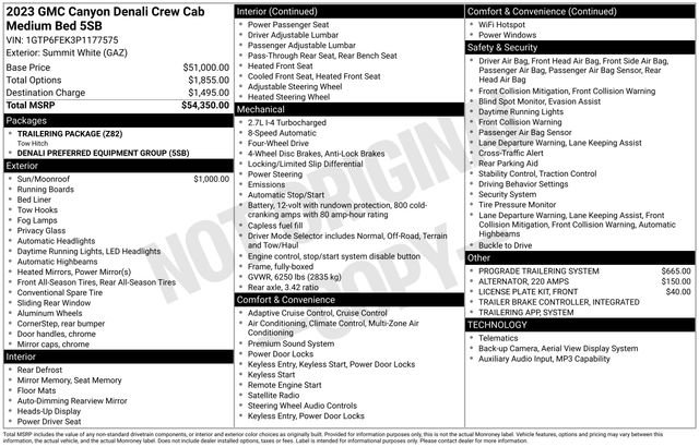 Used 2023 GMC Canyon Denali AWD/4WD image 20