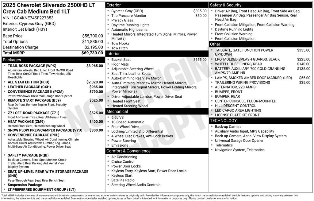 Used 2025 Chevrolet Silverado 2500 LT w/ Trail Boss Package image 3