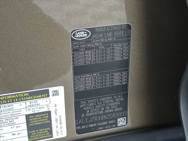 Certified 2022 Land Rover Defender 110 S AWD/4WD image 29