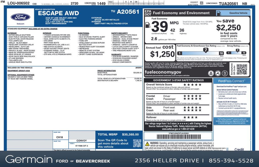 New 2026 Ford Escape ST-Line Select image 28