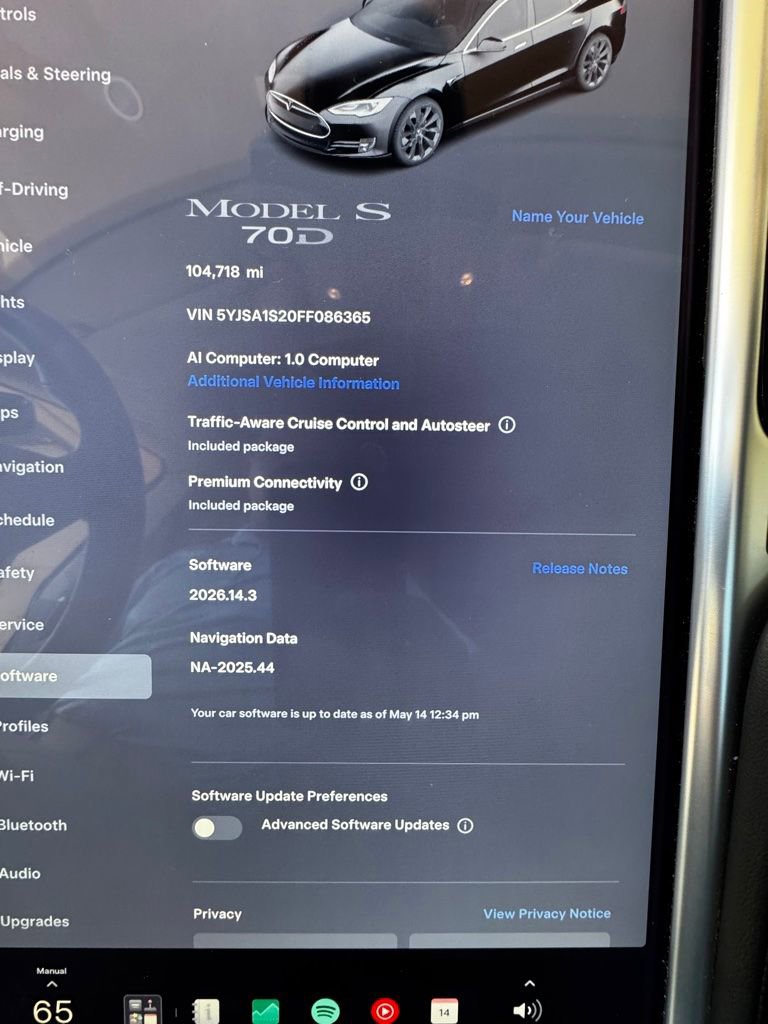 Used 2015 Tesla Model S 70D AWD/4WD image 11