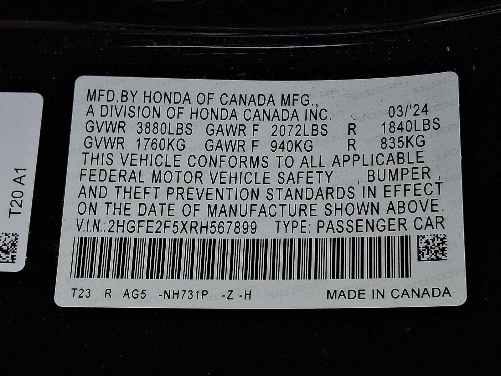 Used 2024 Honda Civic Sport image 26