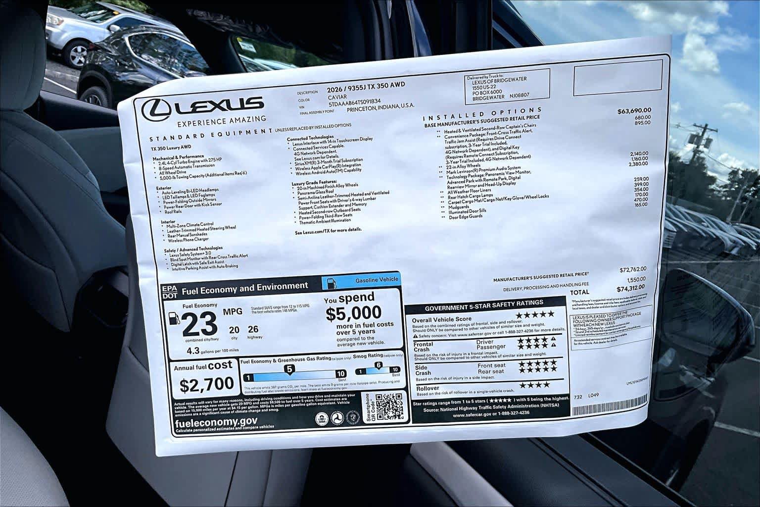 New 2026 Lexus TX 350 AWD w/ Technology Package image 14