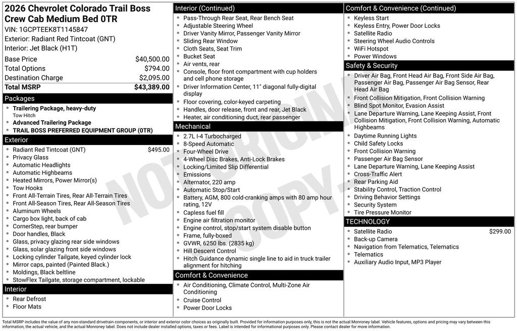 New 2026 Chevrolet Colorado Trail Boss image 73