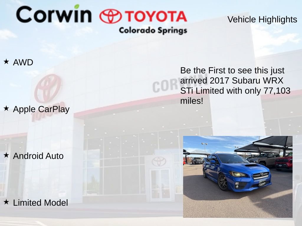 Used 2017 Subaru WRX STI Limited AWD/4WD image 4