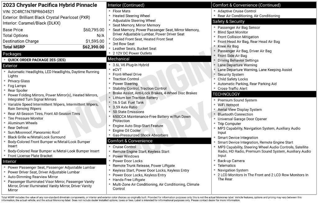 Used 2023 Chrysler Pacifica Pinnacle FWD image 6