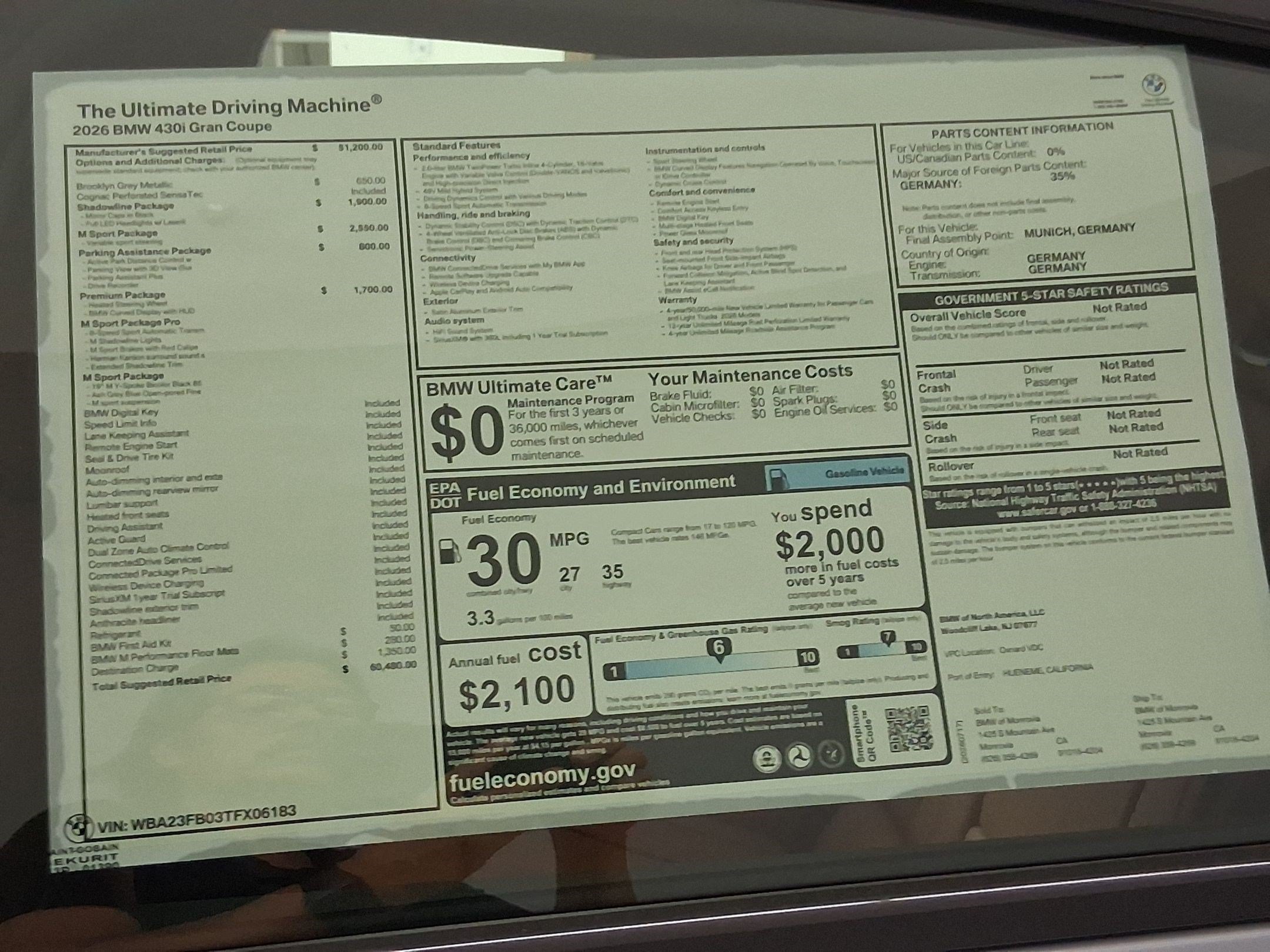 New 2026 BMW 430i w/ M Sport Package RWD image 34