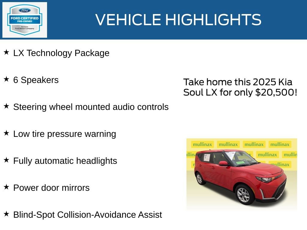 Used 2025 Kia Soul LX w/ LX Technology Package FWD image 23