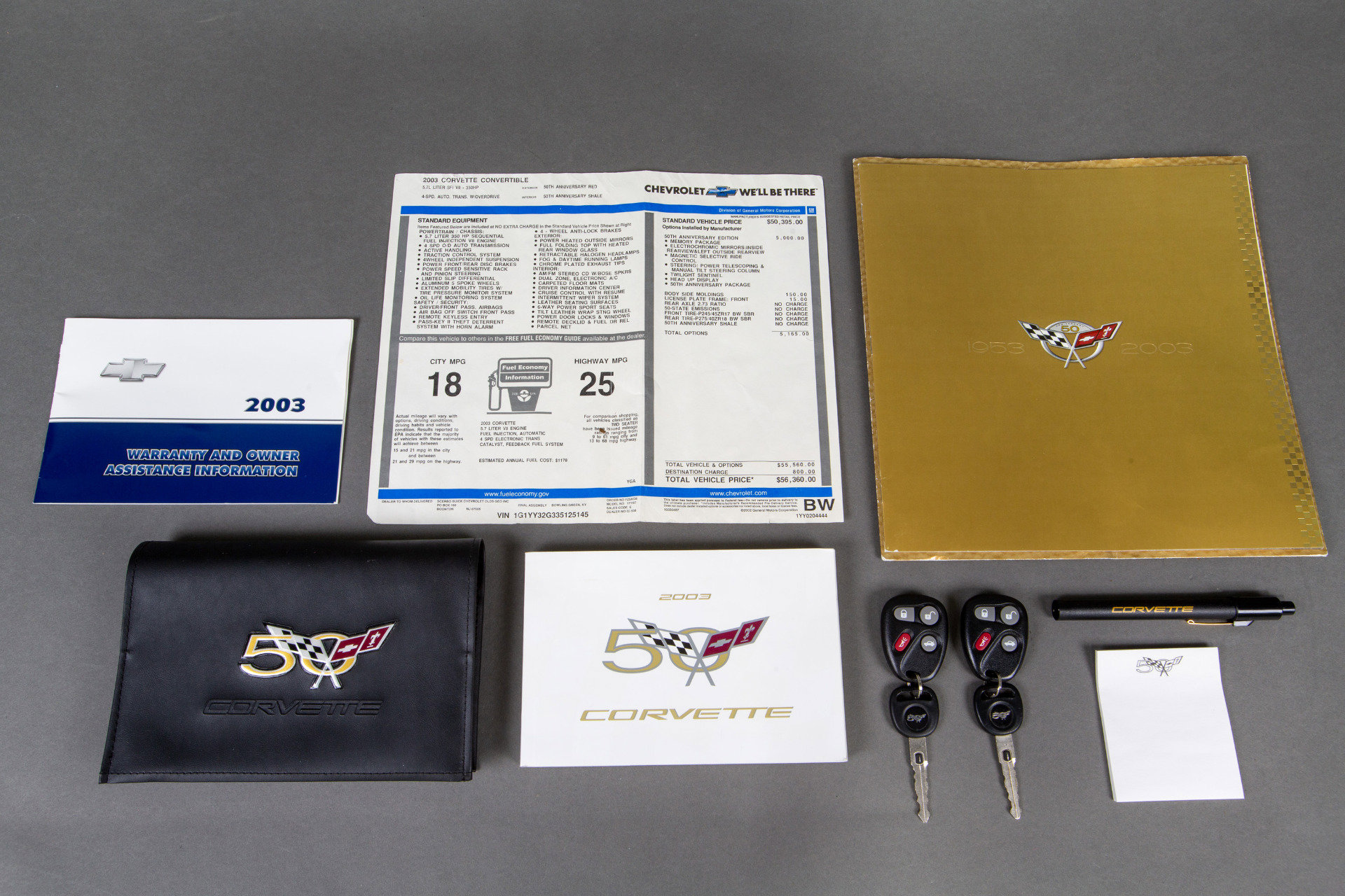 Used 2003 Chevrolet Corvette 50th Anniversary Edition w/ Preferred Equipment Group1 image 8