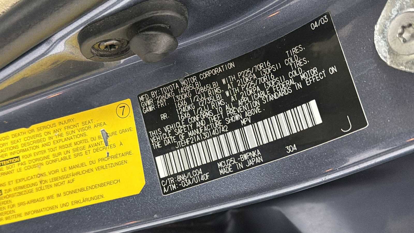 Used 2003 Toyota Highlander Limited AWD/4WD image 11