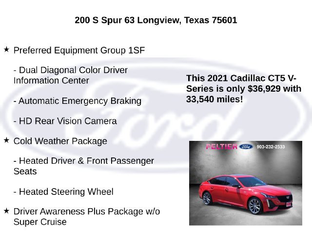 Used 2021 Cadillac CT5 V w/ Cold Weather Package RWD image 10