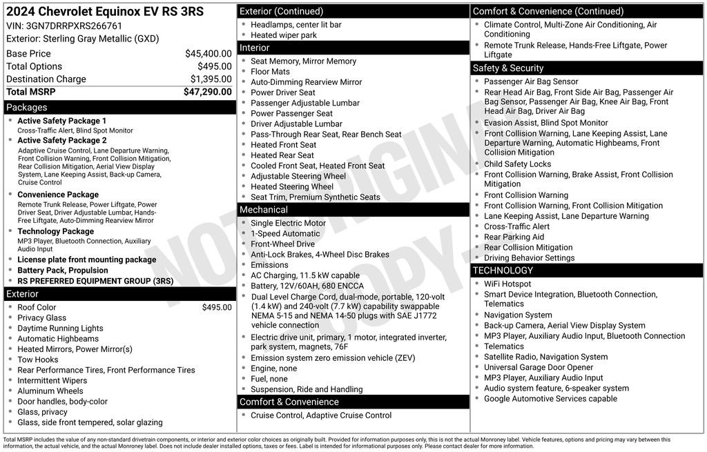 Used 2024 Chevrolet Equinox EV RS FWD image 6