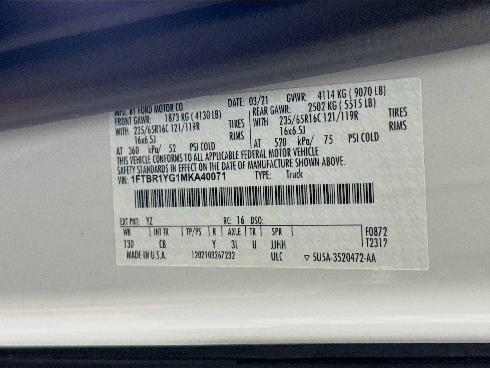 Used 2021 Ford Transit 250 Low Roof RWD image 33
