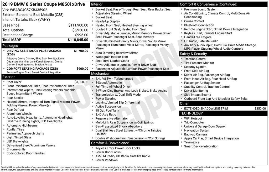 Used 2019 BMW M850i xDrive M850i xDrive AWD image 30