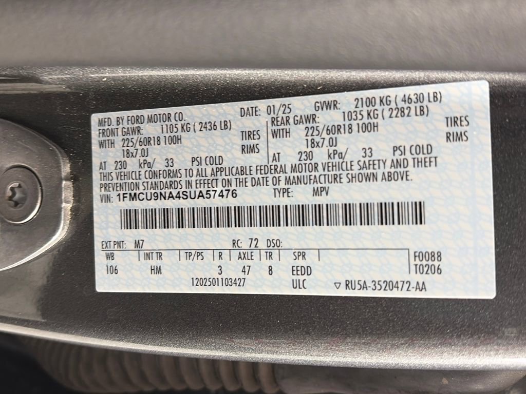 Certified 2025 Ford Escape ST-Line Select image 9