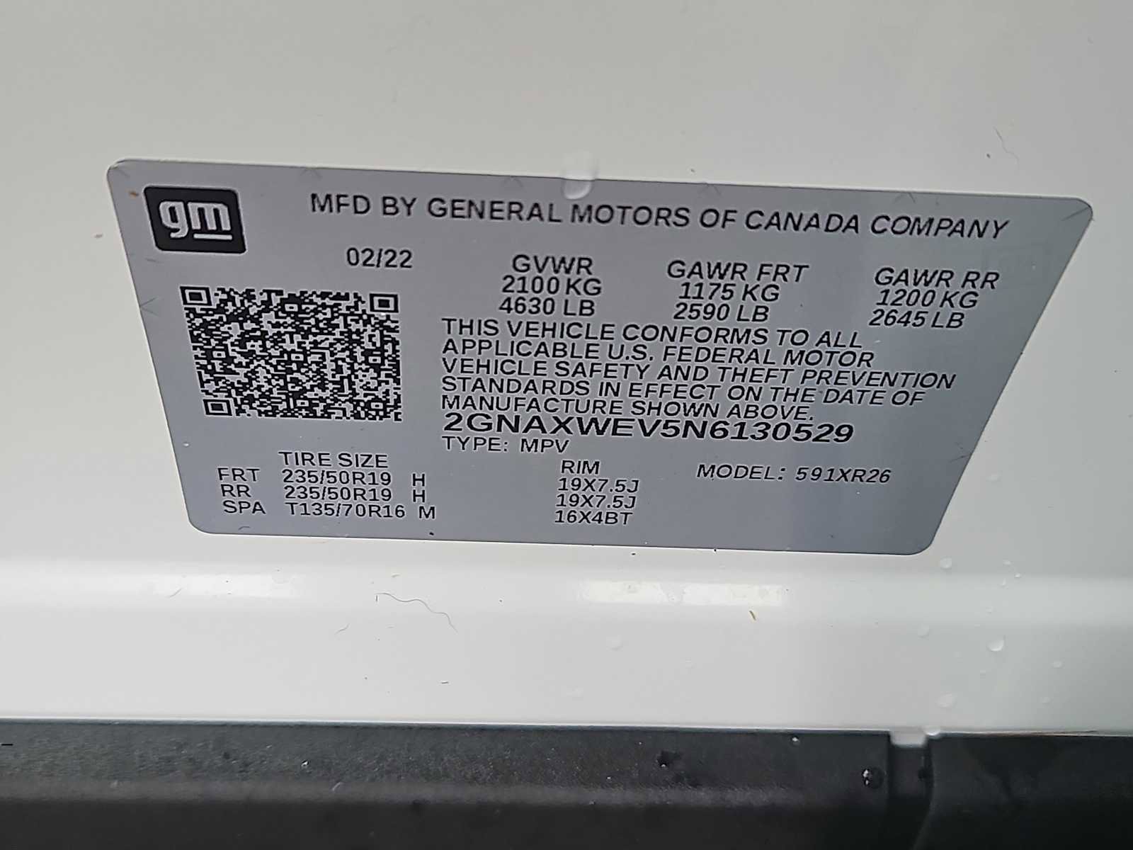 Used 2022 Chevrolet Equinox RS w/ RS Leather Package image 15