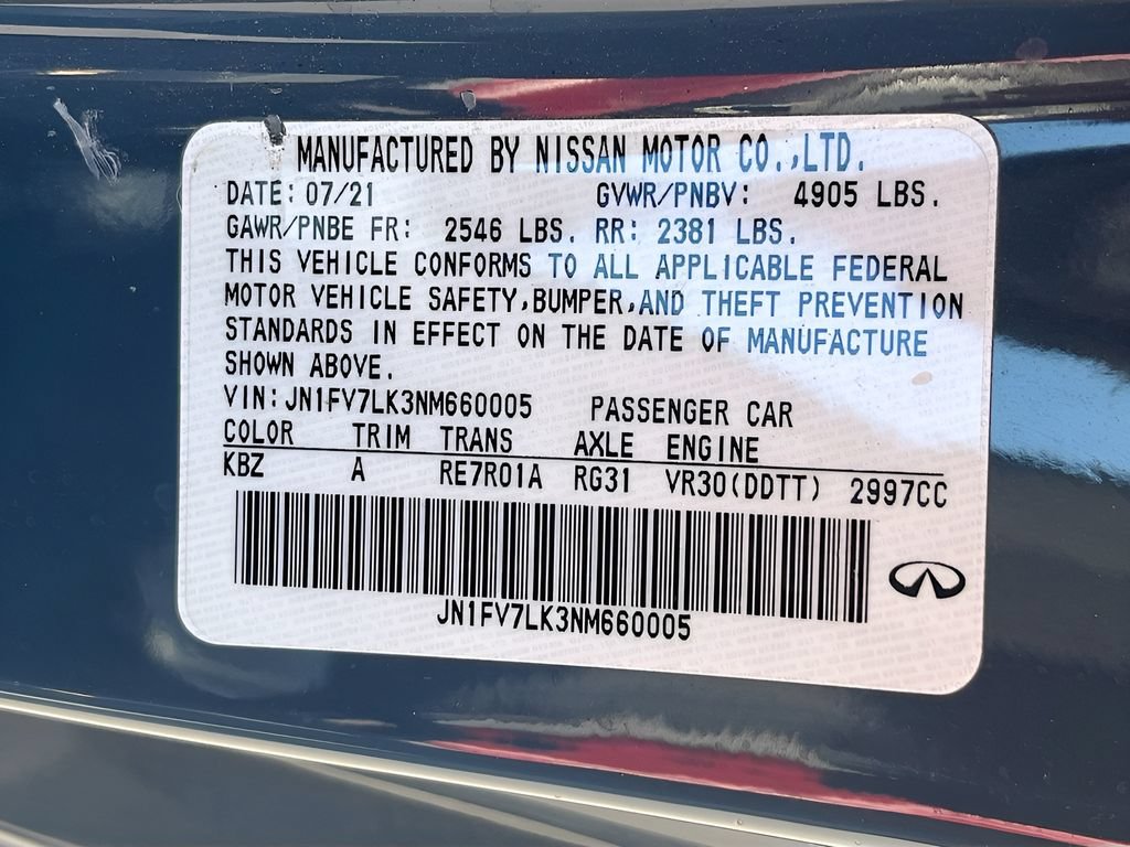 Used 2022 INFINITI Q60 Red Sport 400 w/ Cargo Package RWD image 33
