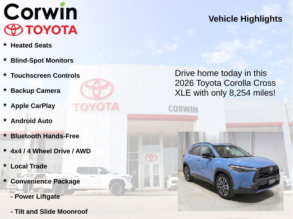 Used 2026 Toyota Corolla Cross XLE w/ Convenience Package AWD/4WD image 6