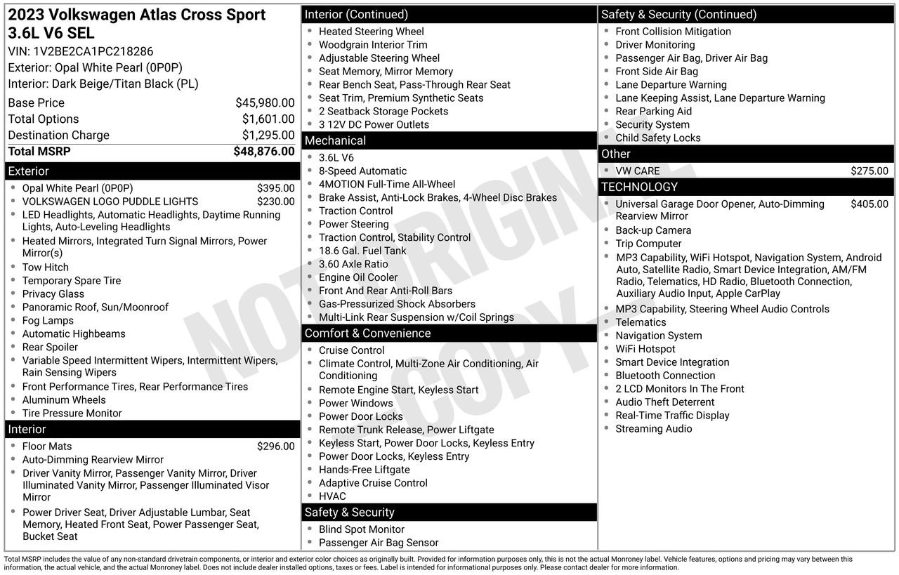 Used 2023 Volkswagen Atlas Cross Sport SEL AWD/4WD image 5