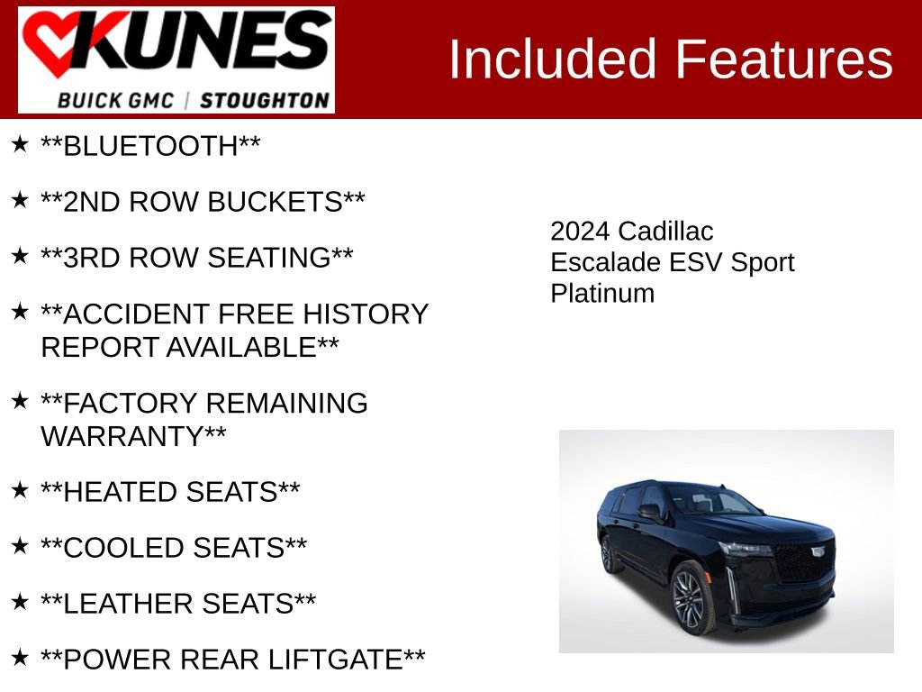 Used 2024 Cadillac Escalade ESV Sport Platinum AWD/4WD image 3