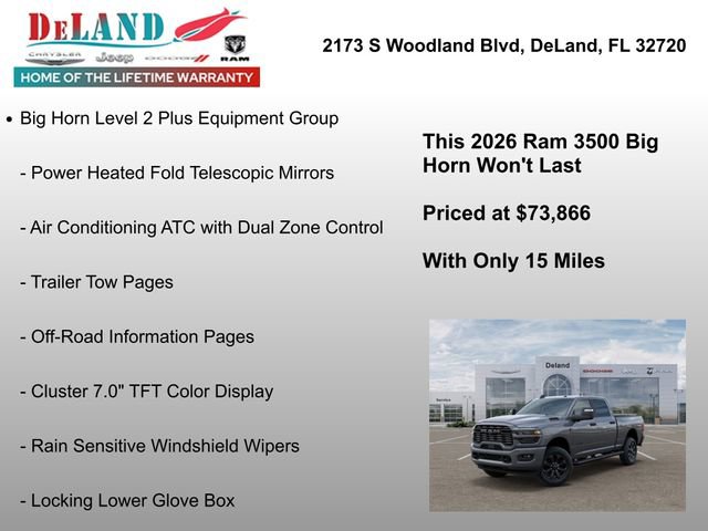 New 2026 RAM 3500 Big Horn AWD/4WD image 12