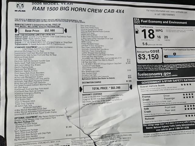 New 2026 RAM 1500 Big Horn AWD/4WD image 18