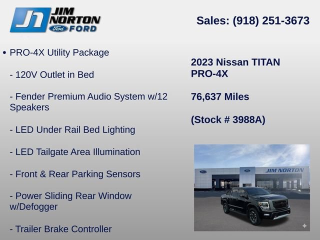 Used 2023 Nissan Titan PRO-4X w/ Pro-4x Convenience Package AWD/4WD image 11
