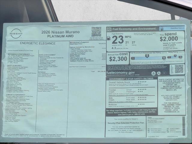 New 2026 Nissan Murano Platinum image 15