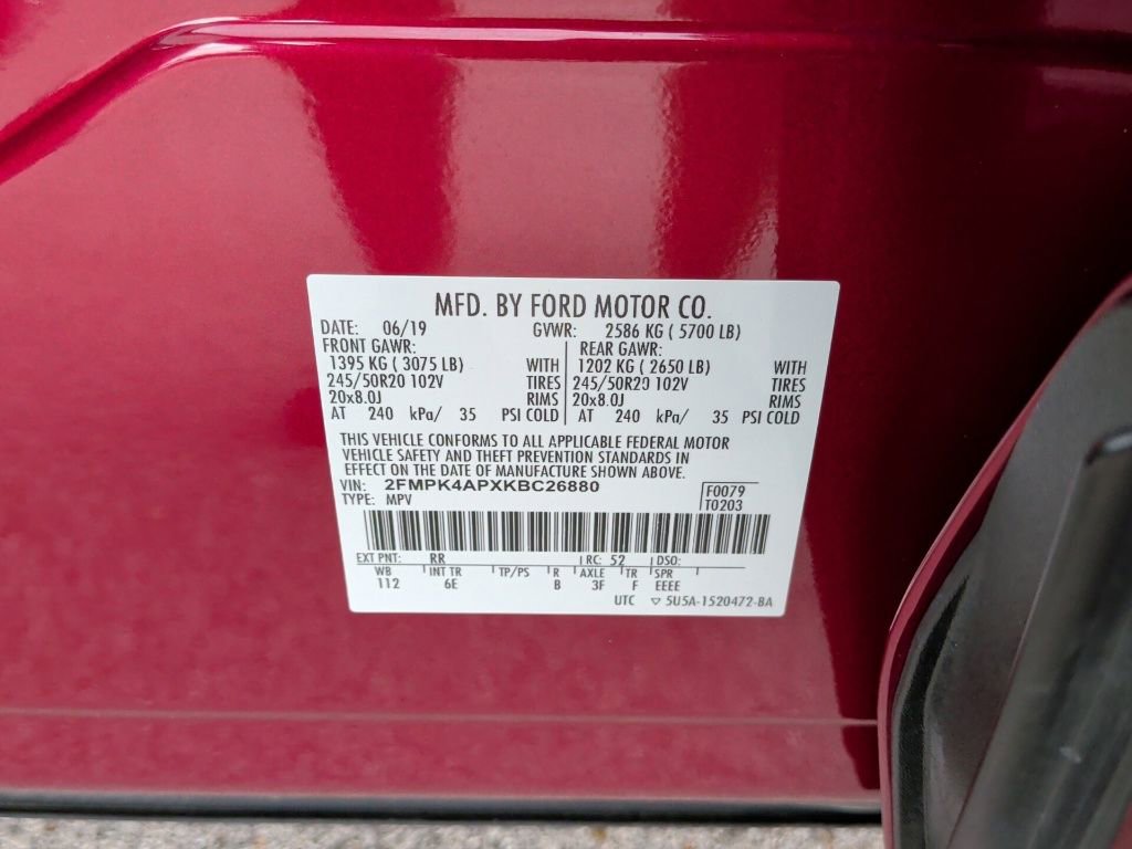 Used 2019 Ford Edge ST w/ Equipment Group 401A AWD/4WD image 53